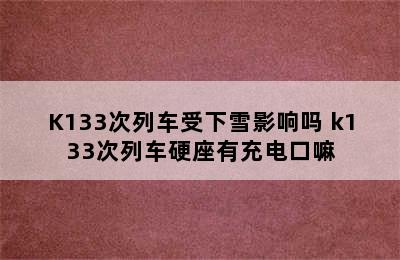 K133次列车受下雪影响吗 k133次列车硬座有充电口嘛